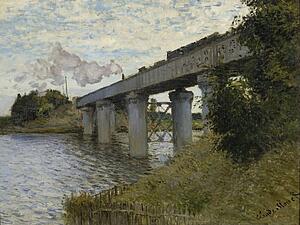 Monet Argenteuil Art Print - The Railroad Bridge In Argenteuil