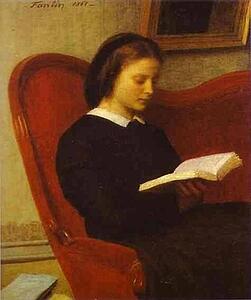 The Reader (Marie Fantin-Latour, The Artist's Sister) - Art Print Art Print - The Reader (Marie Fantin-Latour, The Artist's Sister)
