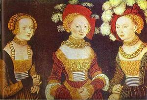 Art Print - The Saxon Princesses (Sibyl, Emilia And Sidonia Of Saxe)