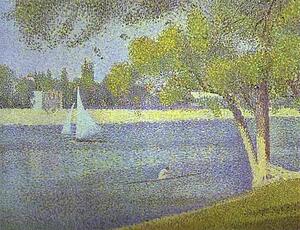 The Siene At La Grande Jatte, Spring - Art Print Art Print - The Siene At La Grande Jatte, Spring