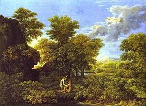 Art Print - The Spring. Adam And Eve In Paradise