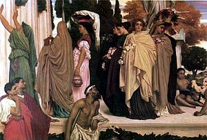 Art Print - The Syracusan Bride Leading Wild Animals In Procession To The Temple Of Diana. Detail