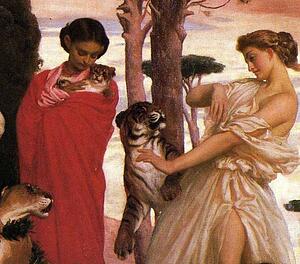 Art Print - The Syracusan Bride Leading Wild Animals In Procession To The Temple Of Diana. Detail