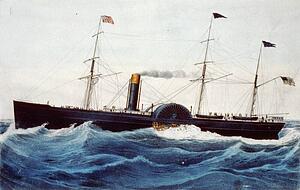 Lines Art Print - The U. S. Mail Steamship Baltic (Launched 1850) Of The Collins Line.