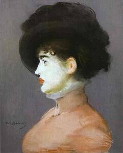 The Viennese: Portrait Of Irma Brunner In A Black Hat - Art Print Art Print - The Viennese: Portrait Of Irma Brunner In A Black Hat