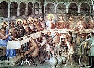 Art Print - The Wedding At Cana. Frescoes On The North Wall