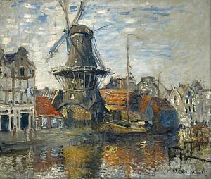 Windmills Art Print - The Windmill On The Onbekende Gracht, Amsterdam