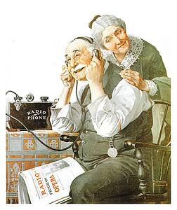 Elderly Art Print - The Wonders Of Radio