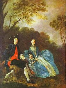 Art Print - Thomas Gainsborough, With His Wife And Elder Daughter, Mary