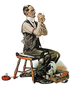 Cat Art Print - Threading A Needle