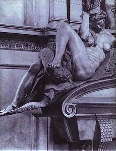 Tomb Of Giuliano De' Medici. Detail. Night - Art Print Art Print - Tomb Of Giuliano De' Medici. Detail. Night