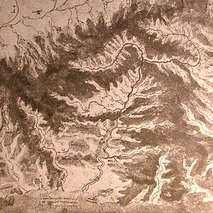 Italy Art Print - Topographical Drawing Of A River Valley (La Valle Dell'arno, Tuscany [Padule Di Fucecchio], Italy. )