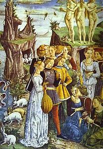 Triumph Of Venus. Detail From "april" From The Cycle Of The Months - Art Print Art Print - Triumph Of Venus. Detail From "april" From The Cycle Of The Months