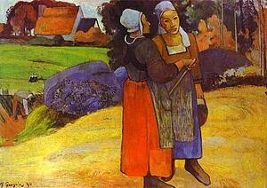 Art Print - Two Breton Women On The Road