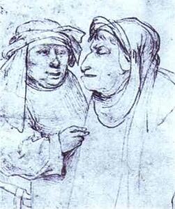 Art Print - Two Caricatured Heads