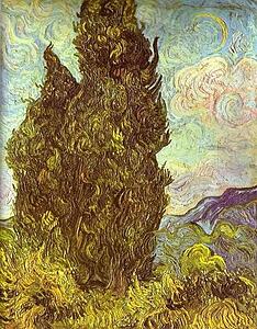 Two Cypresses. Saint-Rémy - Art Print Art Print - Two Cypresses. Saint-Rémy