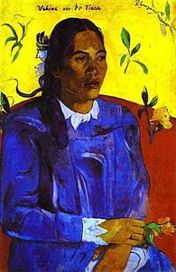Art Print - Vahine No Te Tiare (Woman With A Flower)