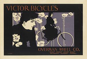 Her Art Print - Victor Bicycles