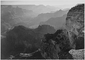 Down Art Print - View, Looking Down, "grand Canyon National Park, " Arizona. Photographs Of National Parks And Monuments, Compiled 1941 - 1942, Documenting The Period Ca. 1933 - 1942.