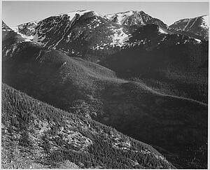 View Of Hills And Mountains Art Print - View Of Hills And Mountains, "in Rocky Mountain National Park, " Colorado. Photographs Of National Parks And Monuments, Compiled 1941 - 1942, Documenting The Period Ca. 1933 - 1942.