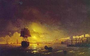Art Print - View Of Odessa By Moonlight