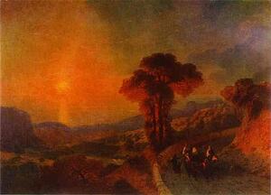 Art Print - View Of The Sea From The Mountains At Sunset. Crimea