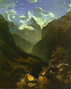 Art Print - View Of The Swiss Alps From Interlaken