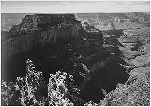 View With Rock Formation Art Print - View With Rock Formation, Different Angle, "grand Canyon National Park, " Arizona. Photographs Of National Parks And Monuments, Compiled 1941 - 1942, Documenting The Period Ca. 1933 - 1942.