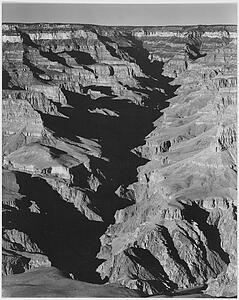 South Art Print - View With Shadowed Ravine, "grand Canyon From South Rim, 1941, " Arizona. (Vertical Orientation). Photographs Of National Parks And Monuments, Compiled 1941 - 1942, Documenting The Period Ca. 1933 - 1942.