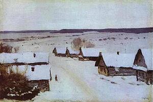 Art Print - Village In Winter