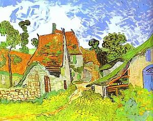 Art Print - Village Street In Auvers. Auvers-Sur-Oise
