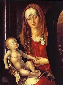 Virgin And Child Before An Archway - Art Print Art Print - Virgin And Child Before An Archway