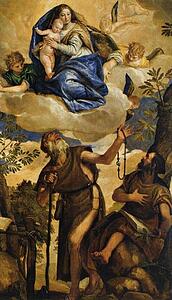 Virgin And Child With Angels Appearing To Saint Anthony Abbot And Saint Paul The Hermit - Art Print Art Print - Virgin And Child With Angels Appearing To Saint Anthony Abbot And Saint Paul The Hermit