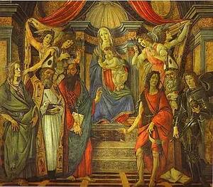 Virgin And Child With Four Angels And Six Saints (San Barnabas Altarpiece) - Art Print Art Print - Virgin And Child With Four Angels And Six Saints (San Barnabas Altarpiece)