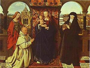 Virgin And Child With Saints And Donor - Art Print Art Print - Virgin And Child With Saints And Donor