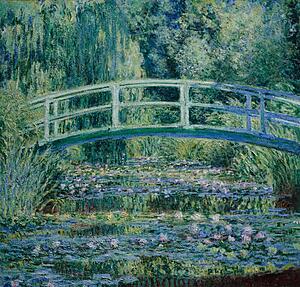 Water Art Print - Water Lilies And Japanese Bridge