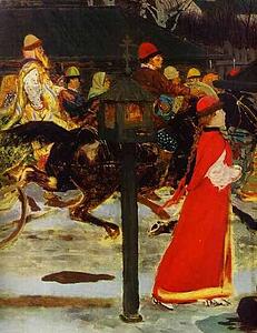 Wedding Train In Xvii Century Moscow. Detail - Art Print Art Print - Wedding Train In Xvii Century Moscow. Detail