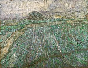 Wheat Field Art Print - Wheat Field In Rain