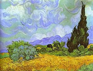 Art Print - Wheat Field With Cypresses. Saint-Rémy