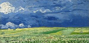 Under Art Print - Wheatfield Under Thunderclouds