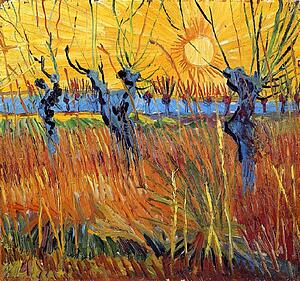 Sunset Art Print - Willows At Sunset
