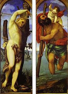 Art Print - Wings Of A Triptych: St. Sebastian (Left); St. Christopher (Right)