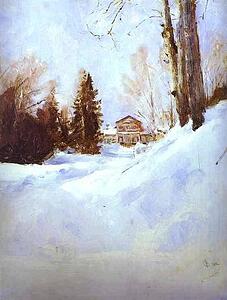 Art Print - Winter In Abramtsevo. The Mansion