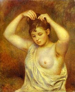 Woman Combing Her Hair. (Femme Se Coiffant) - Art Print Art Print - Woman Combing Her Hair. (Femme Se Coiffant)