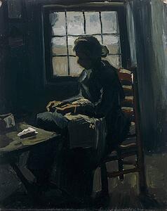 Sewing Art Print - Woman Sewing