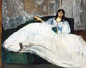 Woman With Fans Art Print - Woman With A Fan