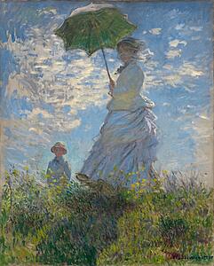 With Art Print - Woman With A Parasol - Madame Monet And Her Son