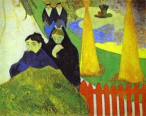 Women From Arles In The Public Garden, The Mistral - Art Print Art Print - Women From Arles In The Public Garden, The Mistral
