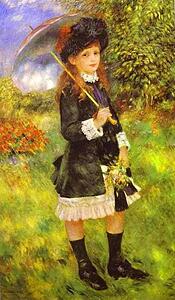 Young Girl With Parasol (Aline Nunes) - Art Print Art Print - Young Girl With Parasol (Aline Nunes)