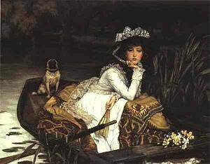 Art Print - Young Lady In A Boat